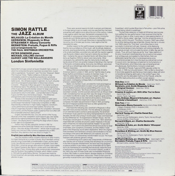 Simon Rattle*, London Sinfonietta - Milhaud* / Gershwin* / Stravinsky* / Bernstein* : The Jazz Album (LP, Album)