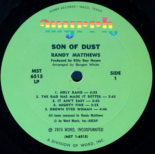 Randy Matthews : Son Of Dust (LP, Album)