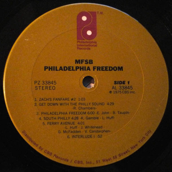 MFSB : Philadelphia Freedom (LP, Album, Gat)