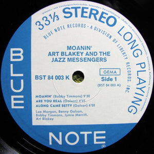 Art Blakey And The Jazz Messengers* : Moanin' (LP, Album, RE)