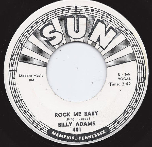 Billy Adams (13) : Open The Door Richard / Rock Me Baby (7", Single, Promo)