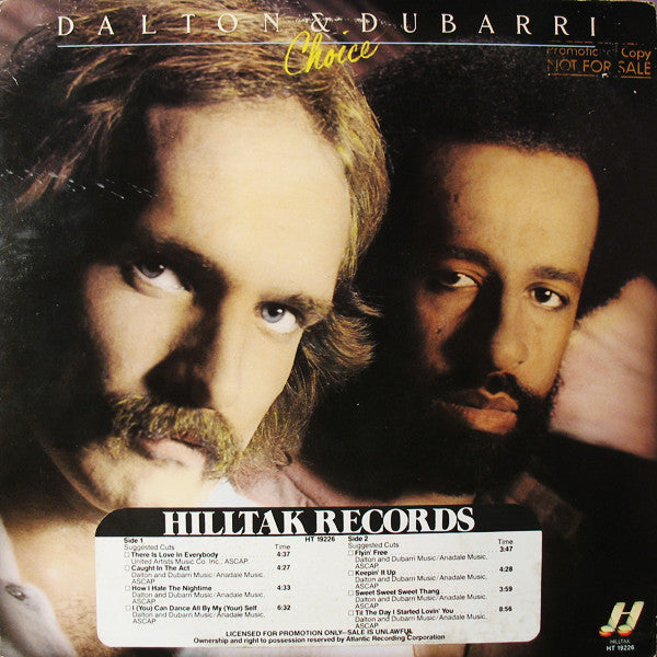 Dalton & Dubarri : Choice (LP, Album, PR )