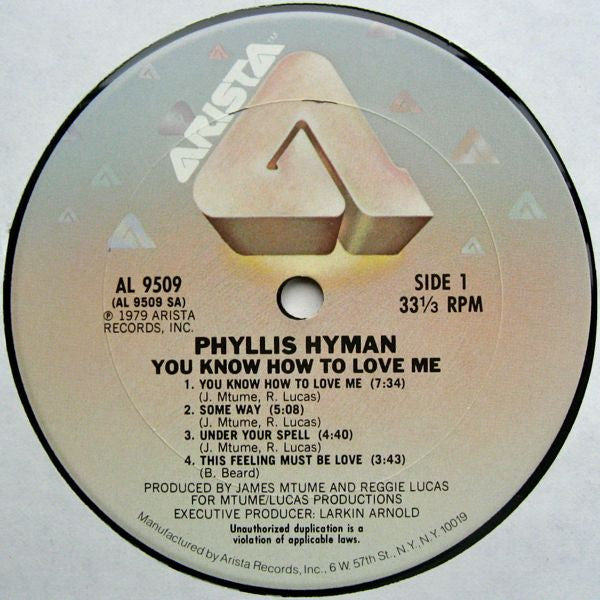 Phyllis Hyman : You Know How To Love Me (LP, Album, San)