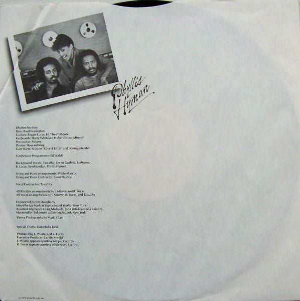 Phyllis Hyman : You Know How To Love Me (LP, Album, San)