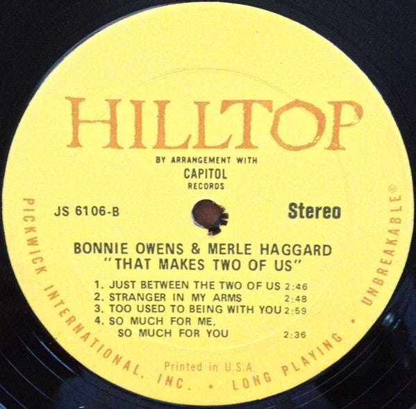 Merle Haggard & Bonnie Owens : That Makes Two Of Us (LP, Album, RE)