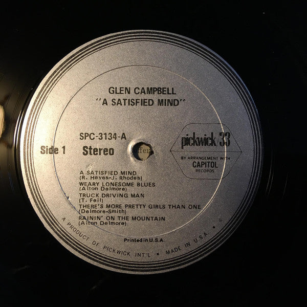 Glen Campbell : A Satisfied Mind (LP, Comp)