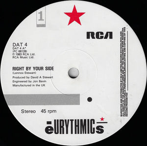 Eurythmics : Right By Your Side (12", Single, EMI)