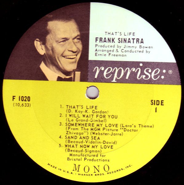 Frank Sinatra : That's Life (LP, Album, Mono, Pit)