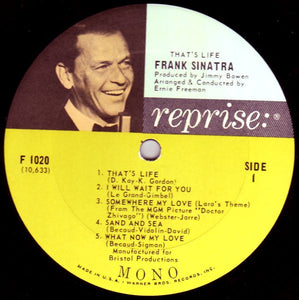 Frank Sinatra : That's Life (LP, Album, Mono, Pit)