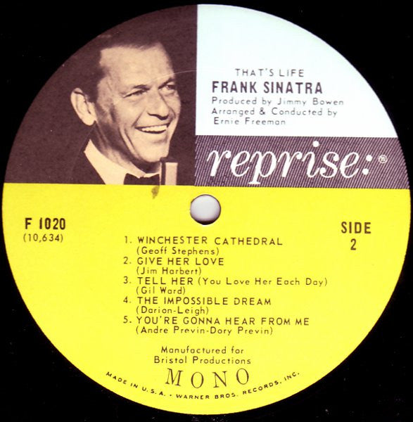 Frank Sinatra : That's Life (LP, Album, Mono, Pit)