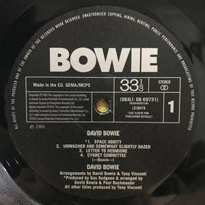 David Bowie : David Bowie (LP, Album, RE, RM, Gat)