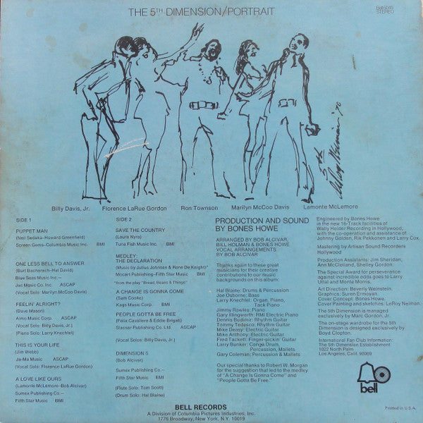 The 5th Dimension* : Portrait (LP, Album, Gat)