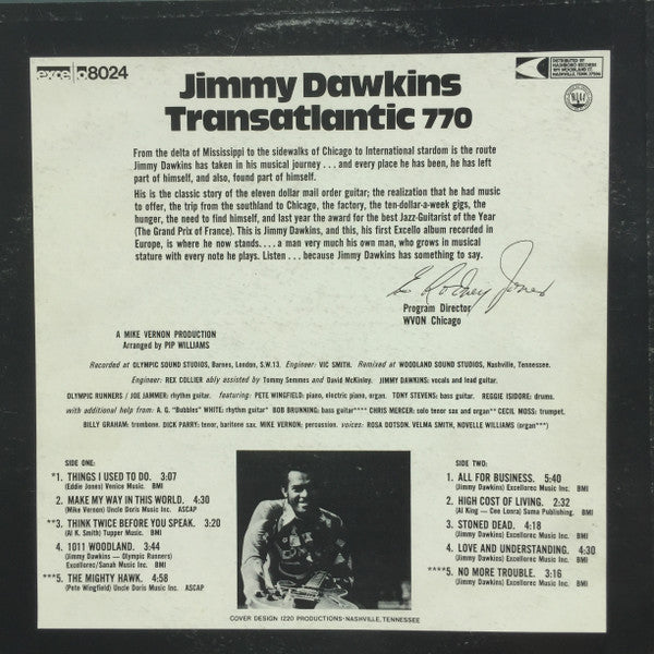 Jimmy Dawkins : Transatlantic 770 (LP, Album)