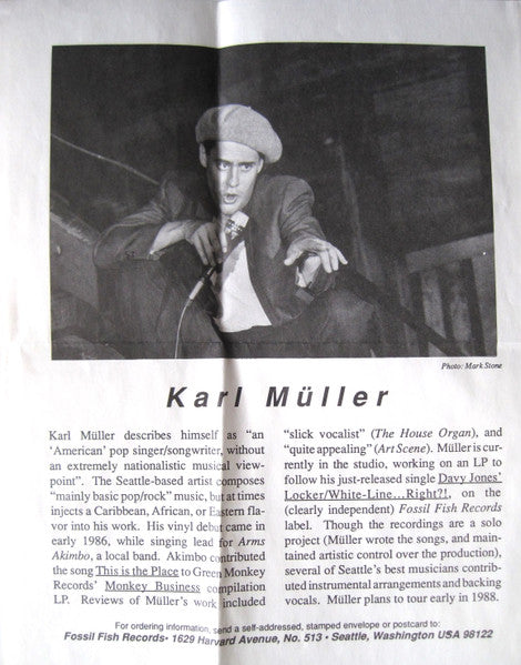 Karl Muller : Davy Jones' Locker / White-Line...Right?! (7")