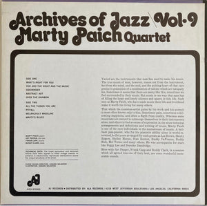 The Marty Paich Quartet : Archives Of Jazz Vol 9 (LP)