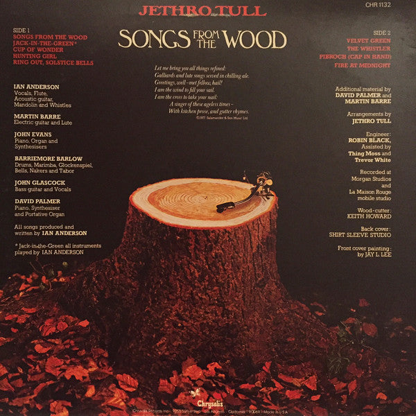 Jethro Tull : Songs From The Wood (LP, Album)