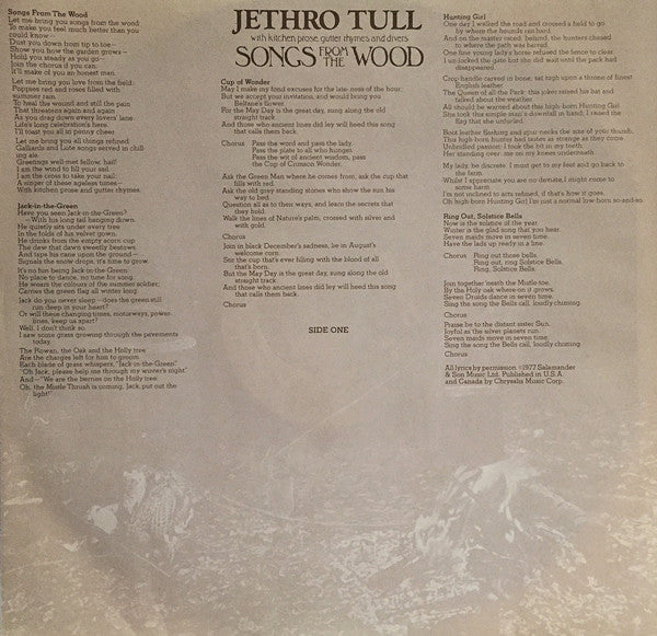 Jethro Tull : Songs From The Wood (LP, Album)