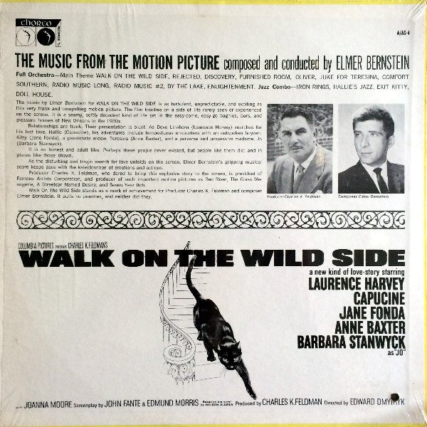 Elmer Bernstein : Walk On The Wild Side (The Music From The Motion Picture) (LP, Album, Mono)