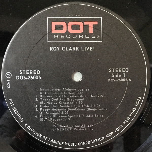 Roy Clark : Roy Clark Live! (LP, Album, PRC)