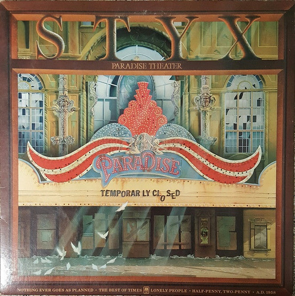 Styx : Paradise Theatre (LP, Album, Etch, Ter)