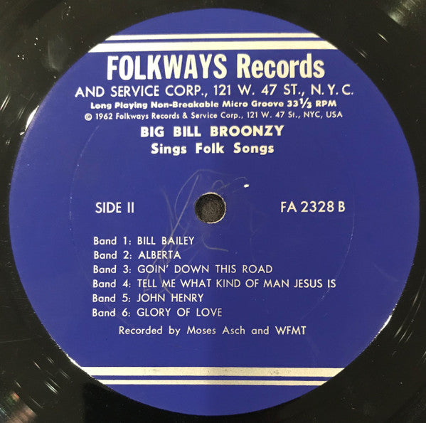 Big Bill Broonzy : Sings Folk Songs (LP, Album)