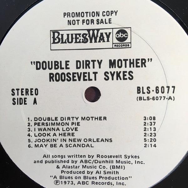 Roosevelt Sykes : Dirty Double Mother (LP, Promo, W/Lbl)