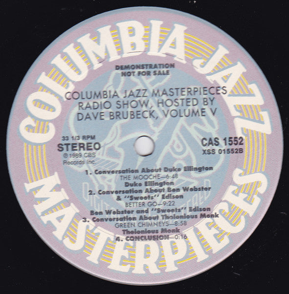 Various : Columbia Jazz Masterpieces Radio Show Hosted By Dave Brubeck, Volume V (LP, Comp, Mono, Promo)