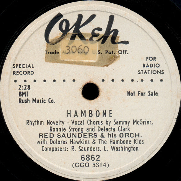 Red Saunders & His Orch.* : Hambone / Boot 'Em Up (Shellac, 10", Promo, Rad)