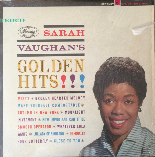 Sarah Vaughan : Sarah Vaughan's Golden Hits (LP, Comp, RE)