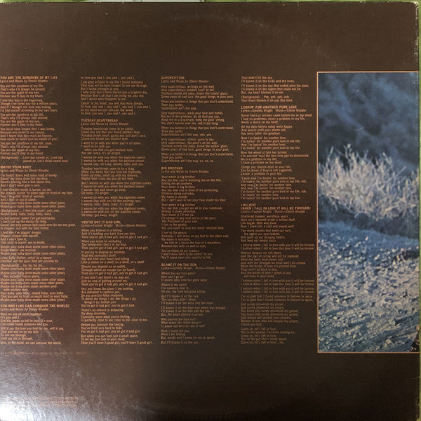 Stevie Wonder : Talking Book (LP, Album, RP, Sup)