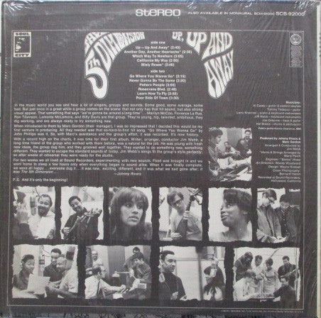 The 5th Dimension* : Up, Up And Away (LP, Album, All)