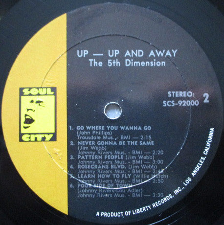 The 5th Dimension* : Up, Up And Away (LP, Album, All)