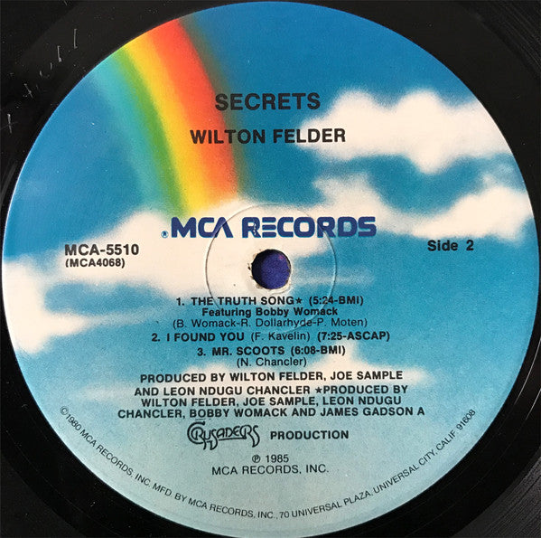 Wilton Felder Featuring Bobby Womack Introducing Alltrinna Grayson : Secrets (LP, Album)