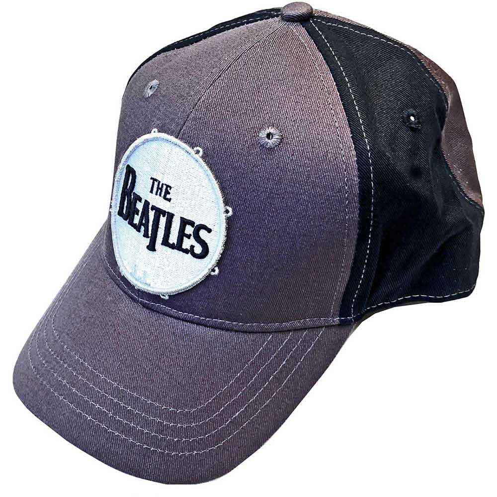 The Beatles Unisex Baseball Cap: Drum Logo (Black & Charcoal Grey) (2-Tone)
