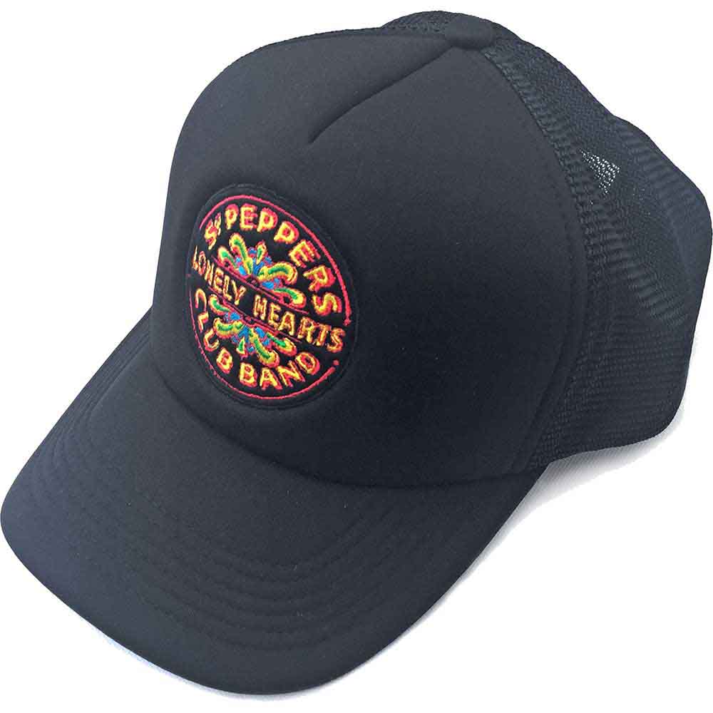 The Beatles Unisex Mesh Back Cap: Sgt Pepper Drum (Black)