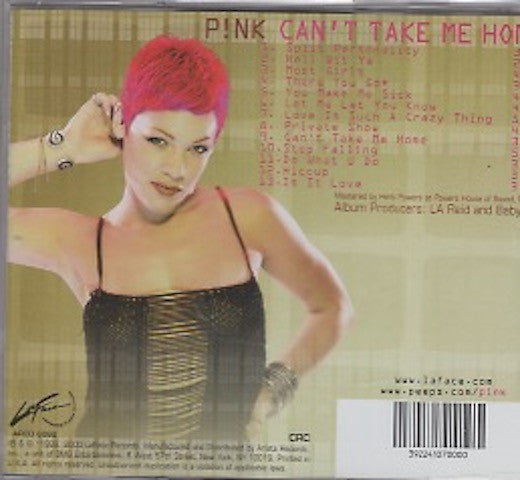 P!NK : Can't Take Me Home (CD, Album, Club)