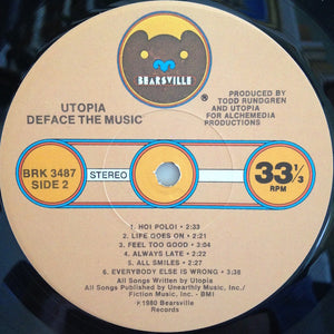 Utopia (5) : Deface The Music (LP, Album, Los)