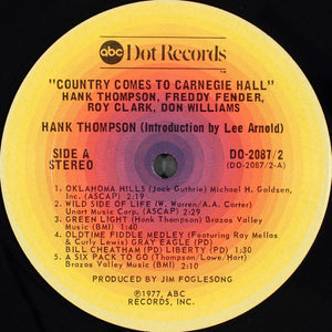 James M. Nederlander & Jim Halsey Present Roy Clark, Freddy Fender (2), Hank Thompson, Don Williams (2) : Country Comes To Carnegie Hall (2xLP, Album, Club, San)