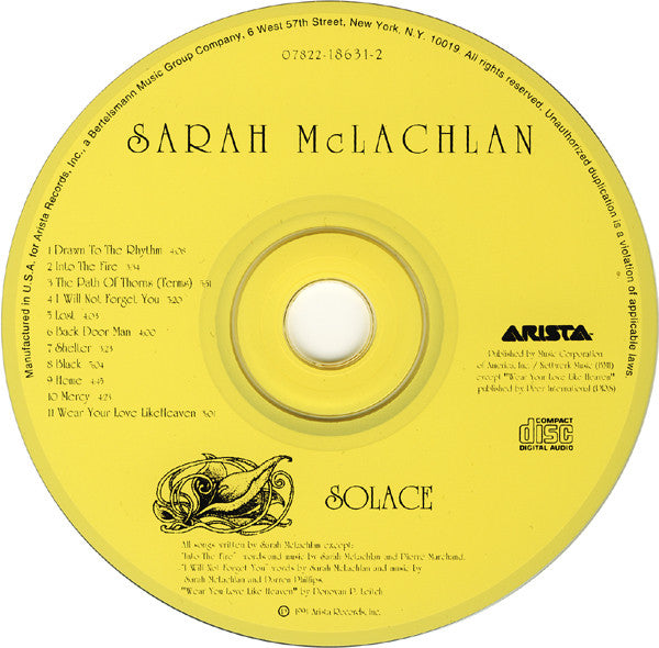 Sarah McLachlan : Solace (CD, Album)