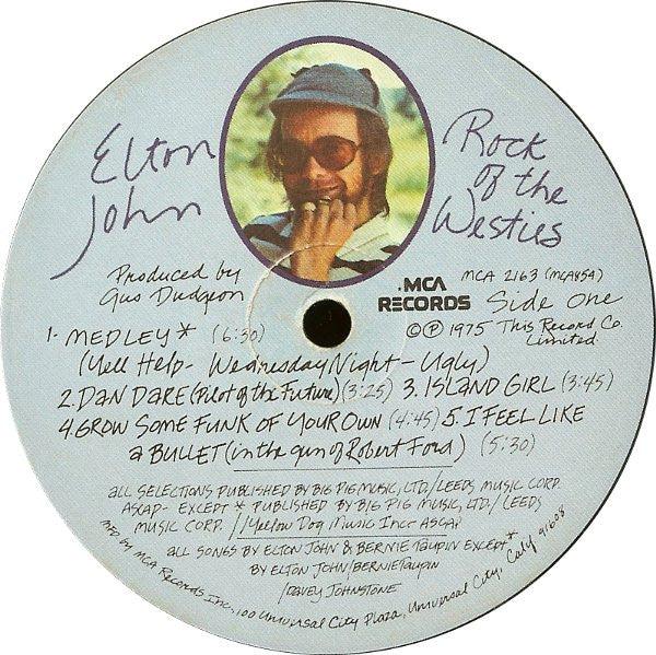 Elton John : Rock Of The Westies (LP, Album, Pin)