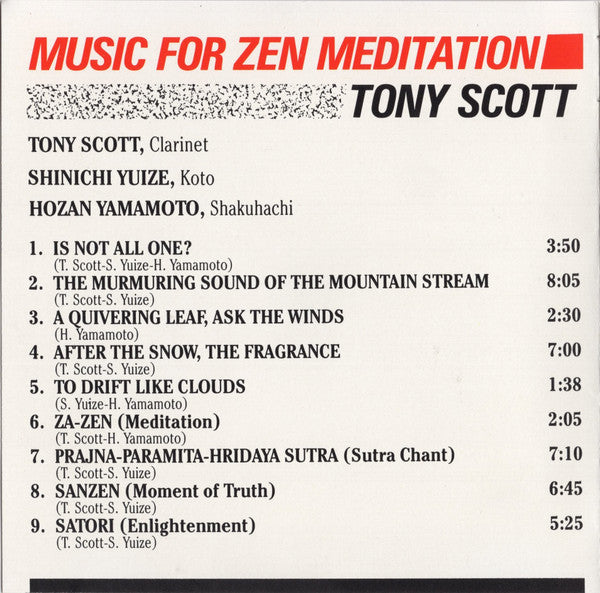 Tony Scott (2) : Music For Zen Meditation And Other Joys (CD, Album, RE)