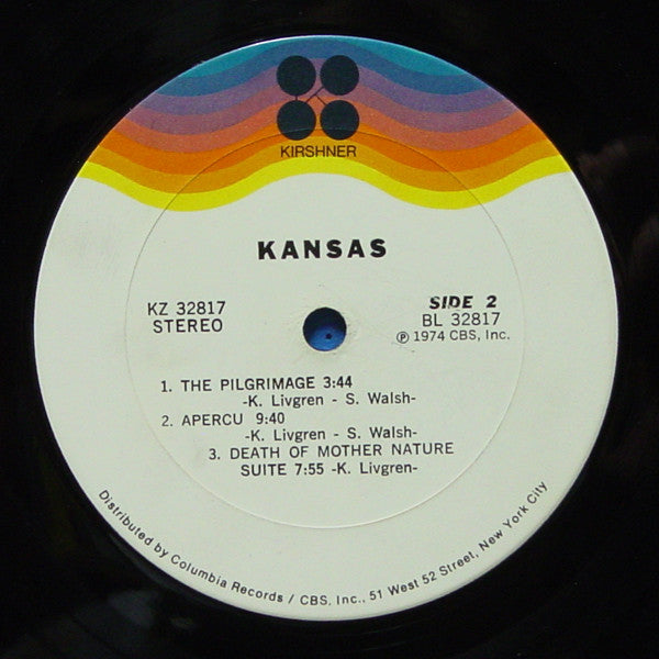 Kansas (2) : Kansas (LP, Album, Pit)