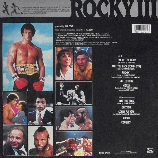 Bill Conti : Rocky III - Original Motion Picture Score (LP, Album, RP, Win)