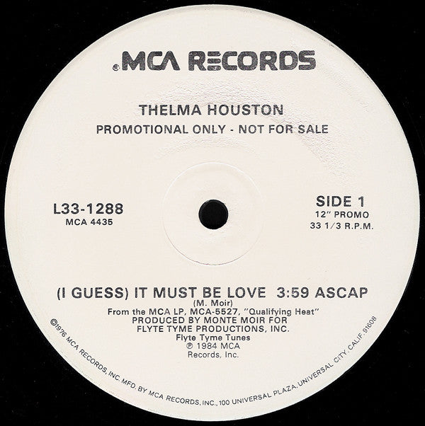 Thelma Houston : (I Guess) It Must Be Love (12", Promo)