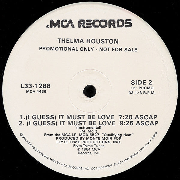 Thelma Houston : (I Guess) It Must Be Love (12", Promo)