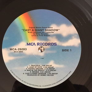 Elmer Bernstein : Cast A Giant Shadow (Original Motion Picture Score) (LP, Album, RE)