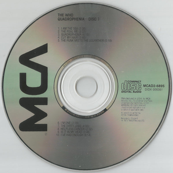 The Who : Quadrophenia (2xCD, Album, RE)