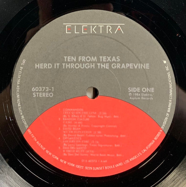 Various : Ten From Texas: Herd It Through The Grapevine (LP, Comp)