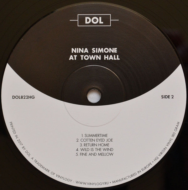 Nina Simone : Nina Simone At Town Hall (LP, Album, RE, 180)