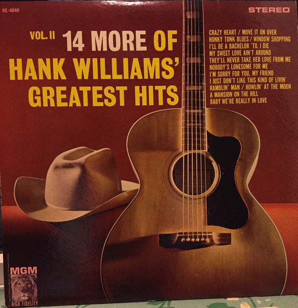 Hank Williams : 14 More Of Hank Williams' Greatest Hits Vol. II (LP, Comp)